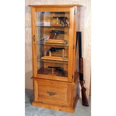 #1053o Solid Oak Display Cabinet 